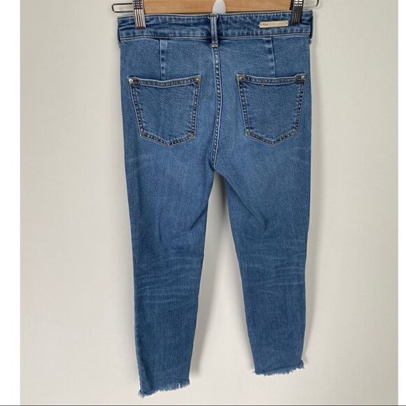 Anthropologie Pilcro And The Letterpress High Rise Frayed Raw Hem Crop Jeans - Picture 4 of 7